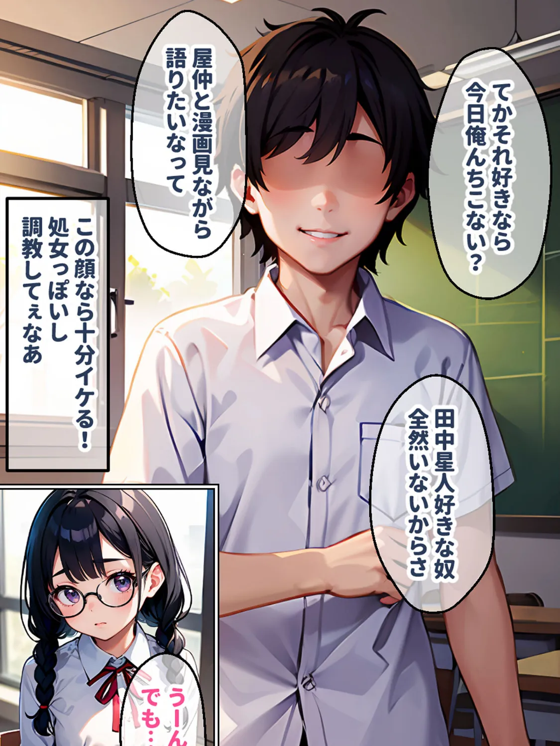 地味なオタク娘を俺好みに●●してみた モザイク版 5ページ