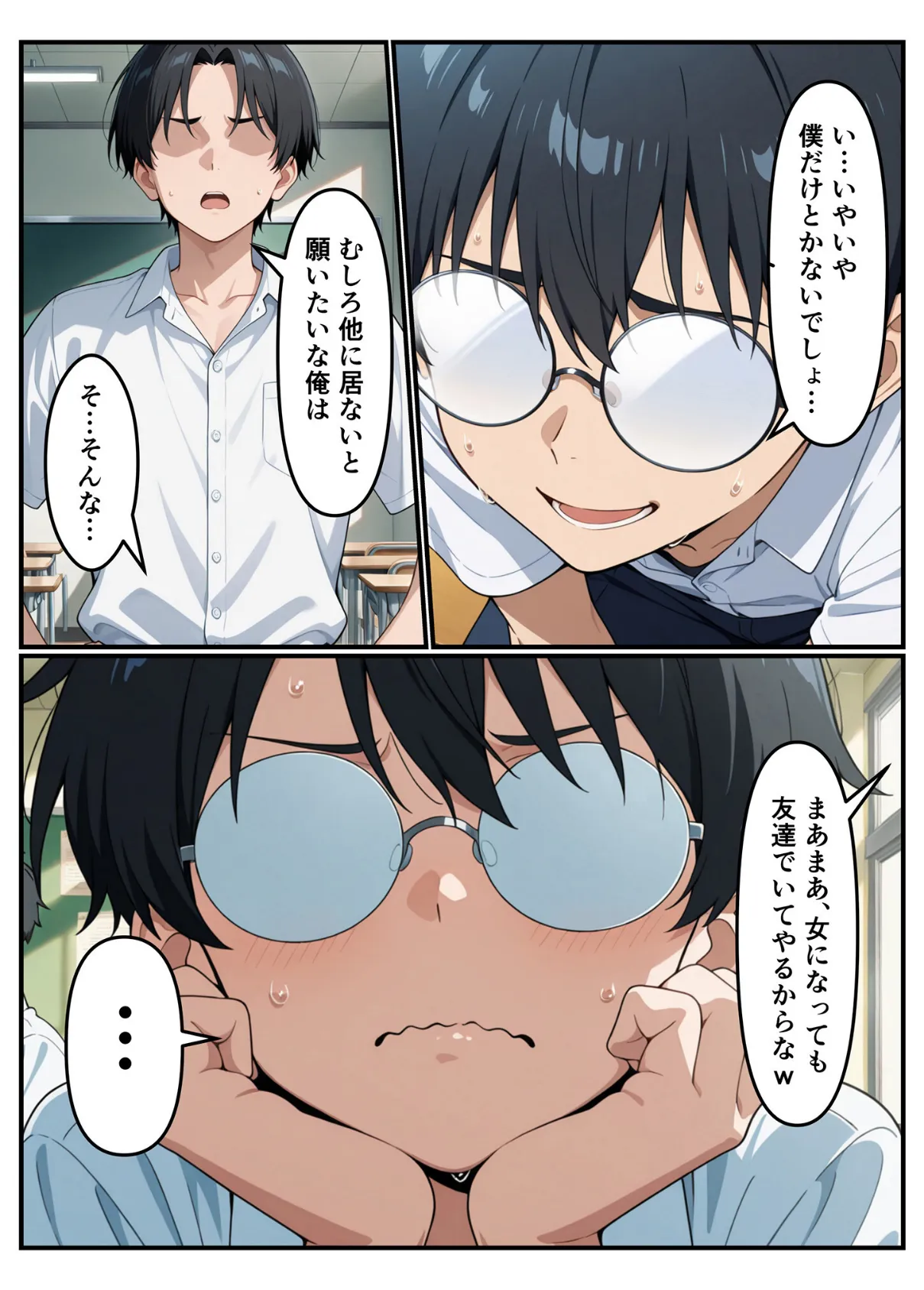 性転換希望調査に僕だけ希望するで出した結果、本当に女の子になってしまった話 4ページ